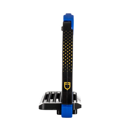 Equestro Junior Stirrups Side Opening And Wide Tread #colour_royal-blue
