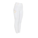 Equestro Girls' Fleece Lining Leggings #colour_white