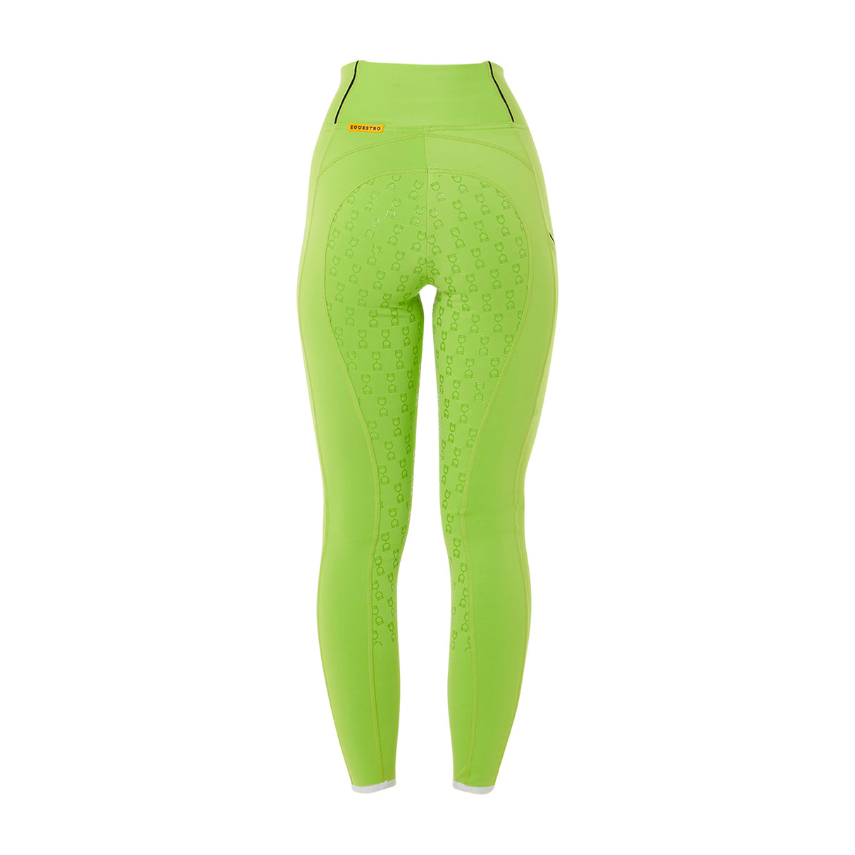 Equestro Girls' Slim Fit Grip Leggings With Logo
