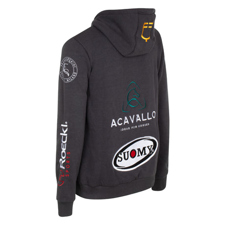 Equestro Men's Hoddie With Multilogo Patches #colour_grey