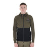Equestro Men's Hooded Sweatshirt With Fleece Inside #colour_green