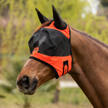 Fly mask with front logo