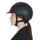 Equestro Helmet With Rhinestones Homologation En 1384-2023 #colour_black-silver