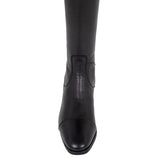 Unisex calfskin boots with rear zipper