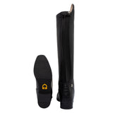 Neptune unisex leather boots with rear zipper