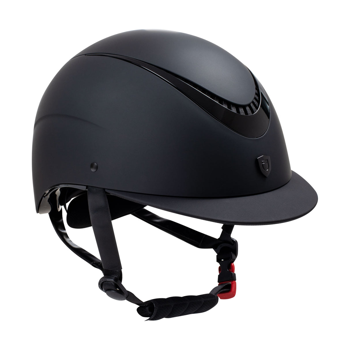 Equestro Unisex Helmet With Shiny Frame Homologation En 1384-2023 #colour_black