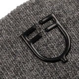 Equestro Unisex Ribbed Wool Earmuff Headband With Logo #colour_grey