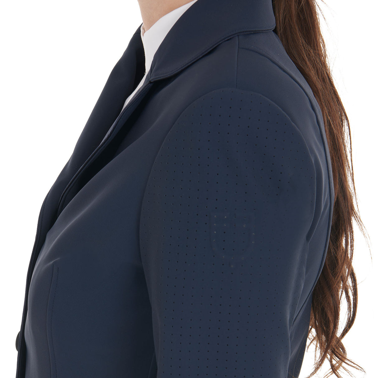 Women's competition jacket three buttons perforated fabric