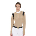 Women's slim fit polo shirt in technical fabric