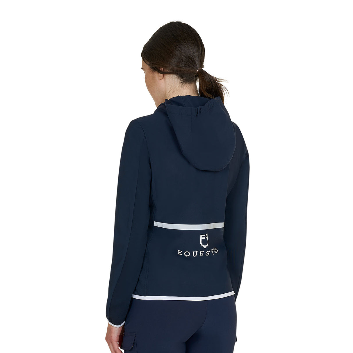 Women's down jacket in technical blend