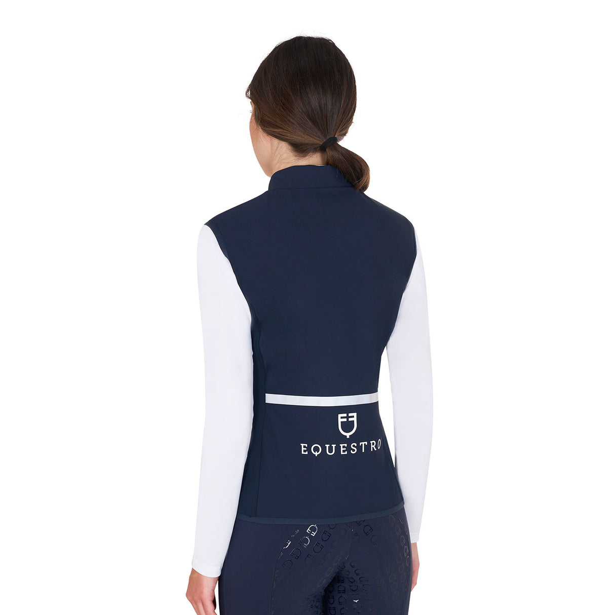 Women's slim fit vest in technical fabric