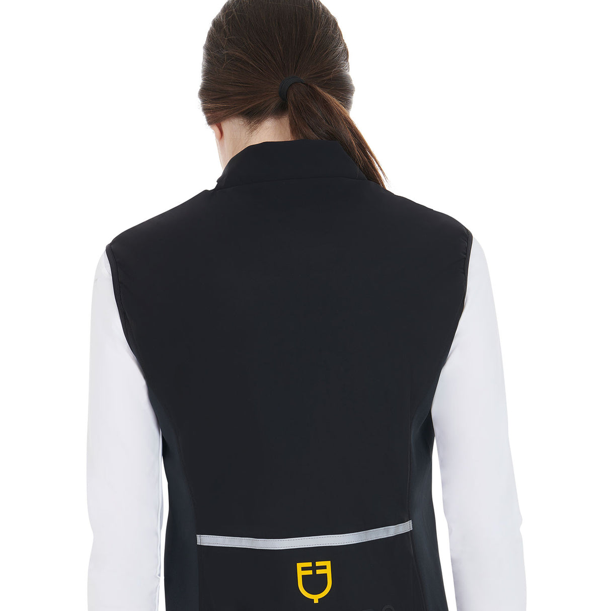 Women's slim fit vest in technical fabric
