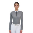 Equestro Ridertechnology women's competition polo shirt long sleeves and zip