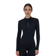 Equestro Ridertechnology women's training polo shirt long sleeves and zip