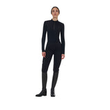 Equestro Ridertechnology women's training polo shirt long sleeves and zip