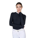 Equestro Women's Slim Fit Competition Polo Shirt With Mesh Inserts