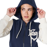 Women's EQ two tone hoodie with front zip