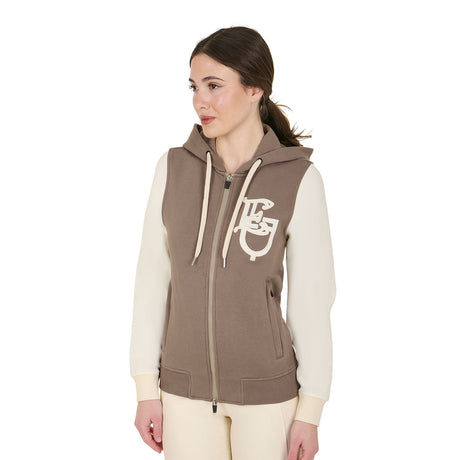 Women's EQ two tone hoodie with front zip