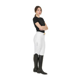 Women's high-waisted knee grip breeches with fleece lining