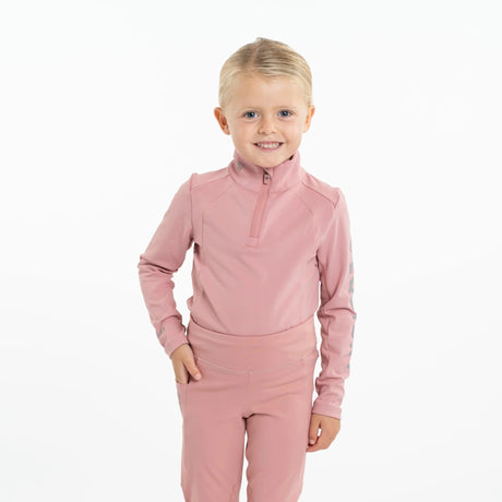 EQUIDRY Children's Water Repellent Base Layer #colour_pale-pink-grey