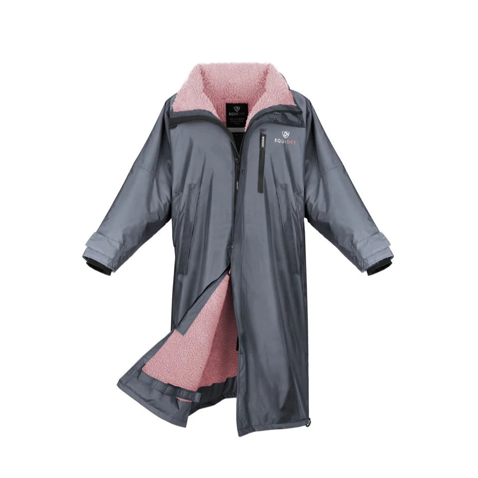 EQUIDRY Children's Thick Fleece Evolution #colour_grey-pale-pink