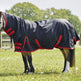 Firefoot 100g Pony Fixed Neck Turnout Rug #colour_black-red