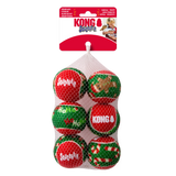 KONG Holiday SqueakAir Balles Pack de 6