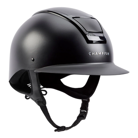 Champion Insight Round Wide Peak Riding Hat #colour_matt-black