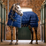Horseware Ireland Rambo Optimo 400g Plus Stable Rug #colour_navy-beige-baby-blue-navy
