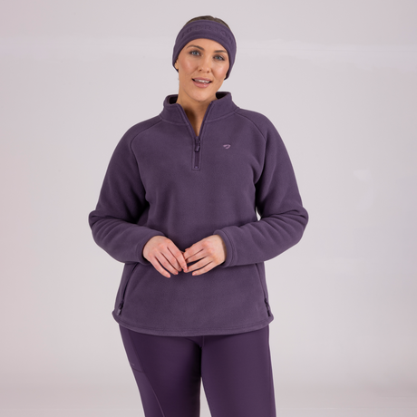 Shires Aubrion Restore Half Zip Fleece #colour_purple