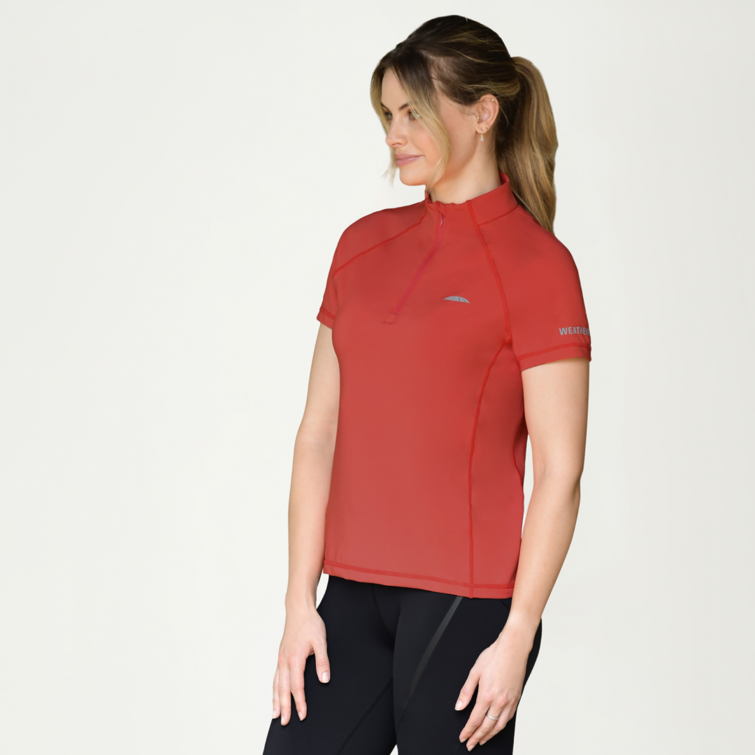 Weatherbeeta Prime Short Sleeve Top #colour_bittersweet-red