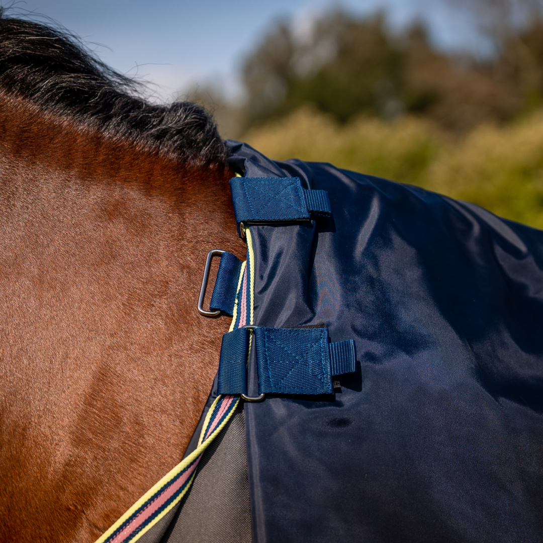 Horseware Ireland Amigo Bravo 12 Plus Bundle V-Front 50g Turnout Rug #colour_dark-shadow-navy-rose