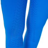 Equestro Women's Slim Fit Full Grip Leggings Equestro X Fise #colour_blue