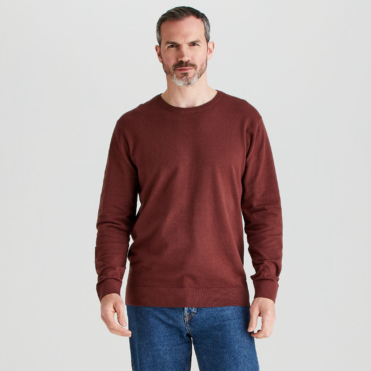 Men's Hartland Crew Knit - Oxblood