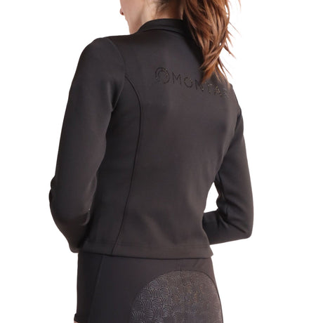 Montar MoTina Softshell Jacket With Tone in Tone Crystals #colour_black