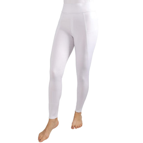 Hy Equestrian Children's Melton Riding Tights #colour_white