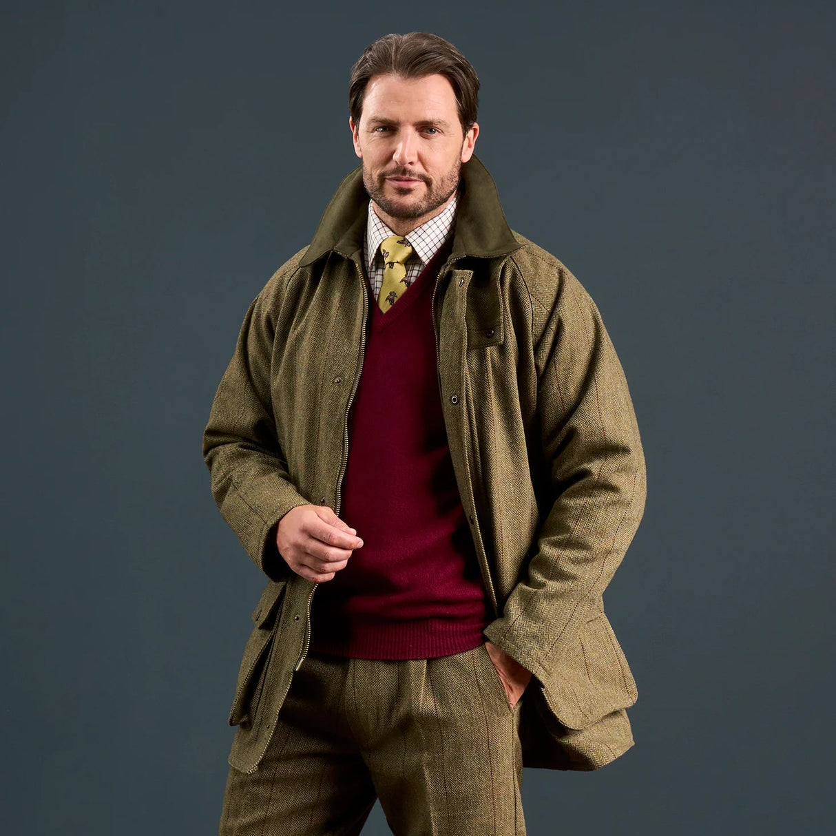 Alan Paine Rutland Men’s Waterproof Coat #colour_oakley