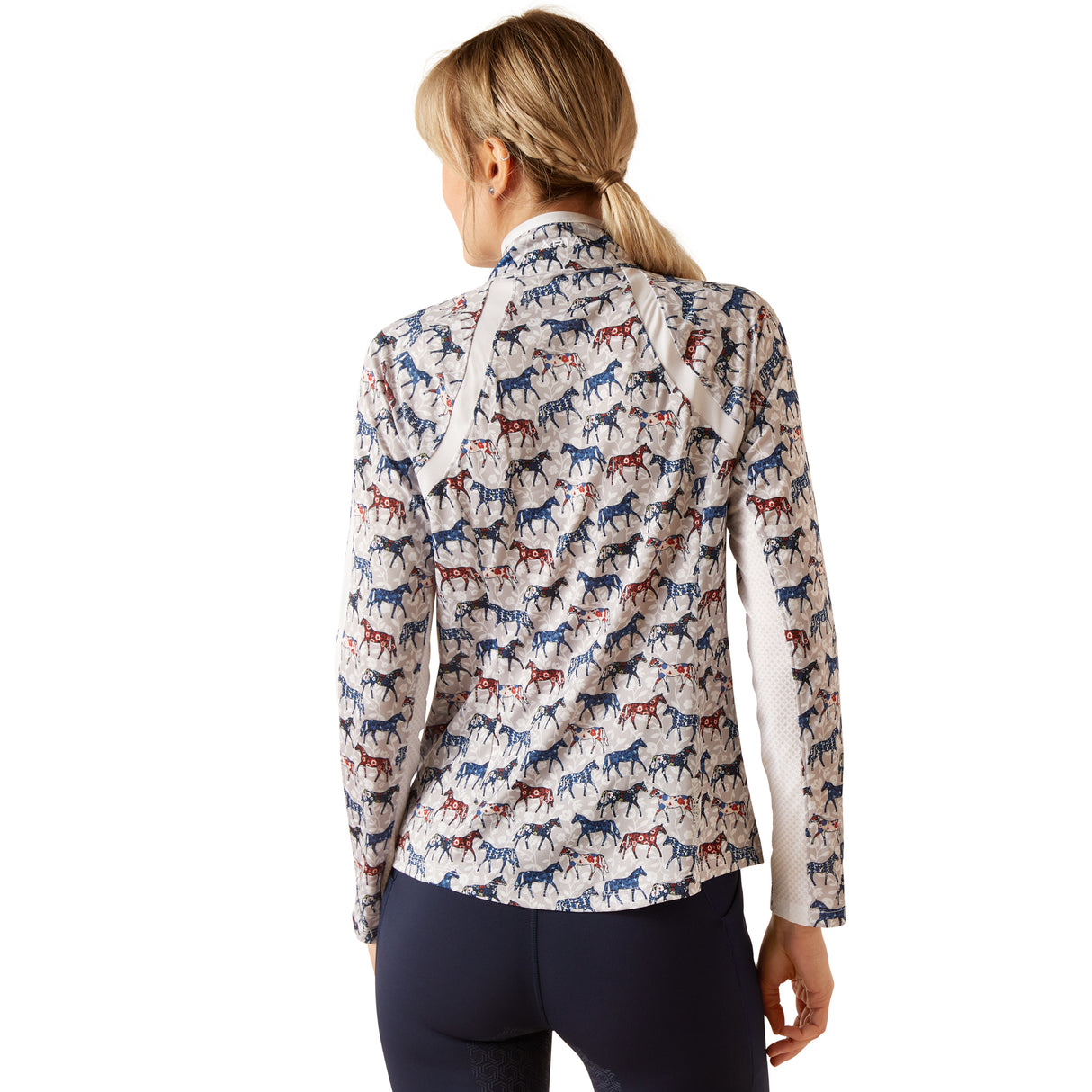 Ariat Women's Sunstopper 3.0 1/4 Zip Baselayer #colour_painted-ponies