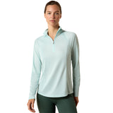 Ariat Women's Sunstopper 3.0 1/4 Zip Baselayer #colour_starlight-blue