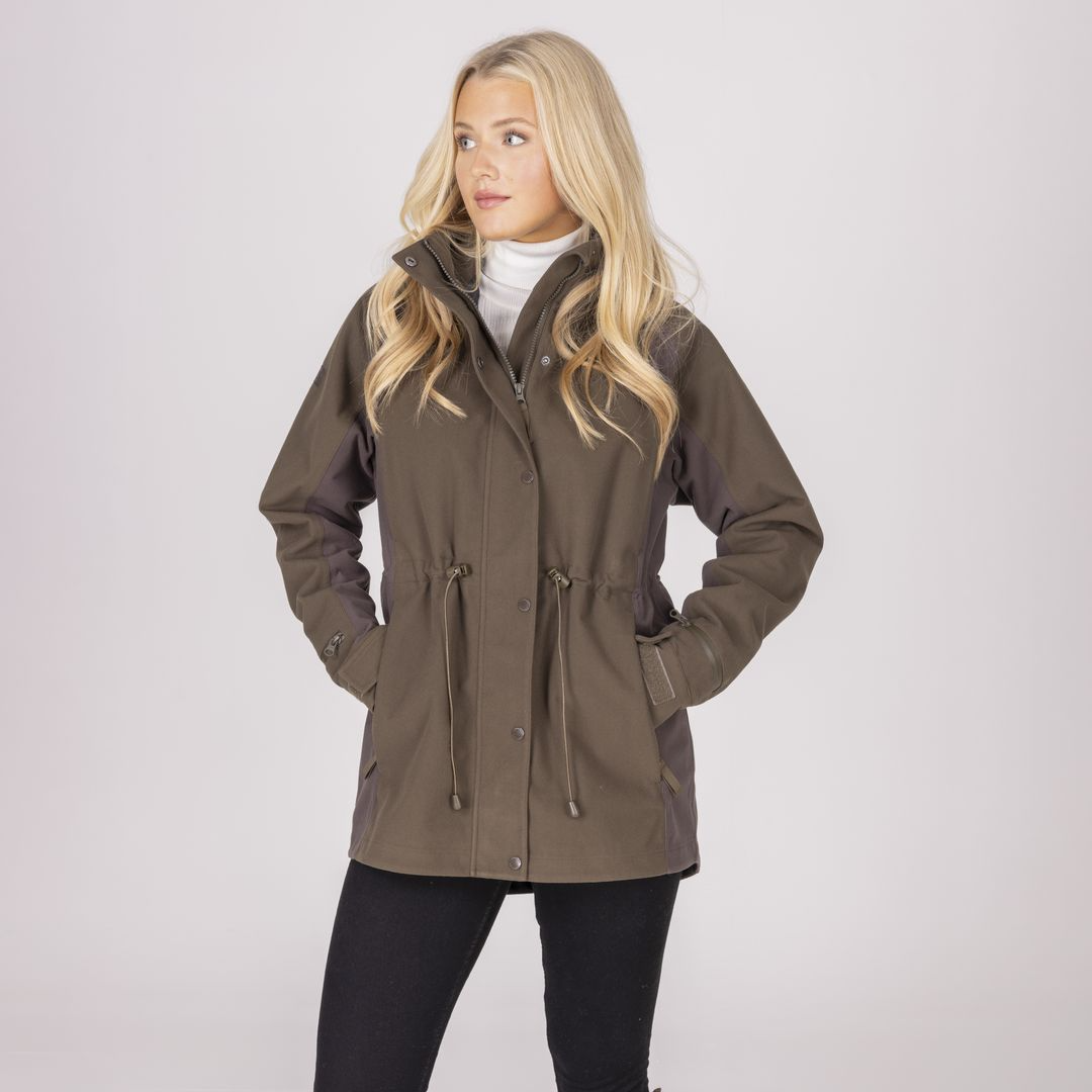 Shires Aubrion Heritage Unisex Full Zip Jacket #colour_dark-olive