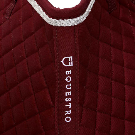 Equestro Shaped Jumping Saddle Pad In Cotton #colour_burgundy