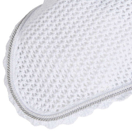 Equestro Cotton Fly Veil With Cordura Fabric And Glitter #colour_white