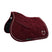Equestro Pony Jumping Saddle Pad In Cotton With Logo #colour_burgundy