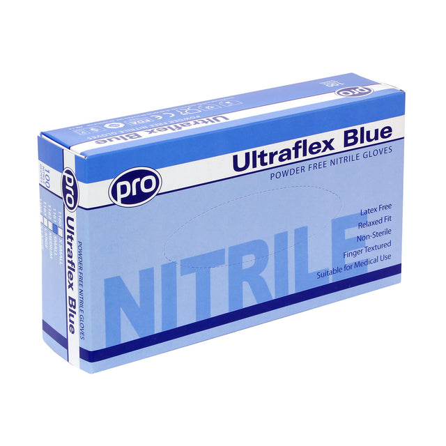 Ultraflex Nitrile Powder Free Gloves Pack of 100 #colour_blue