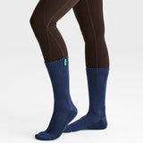 Cotton Work Socks Navy Multi (3 pack) - Mid Length