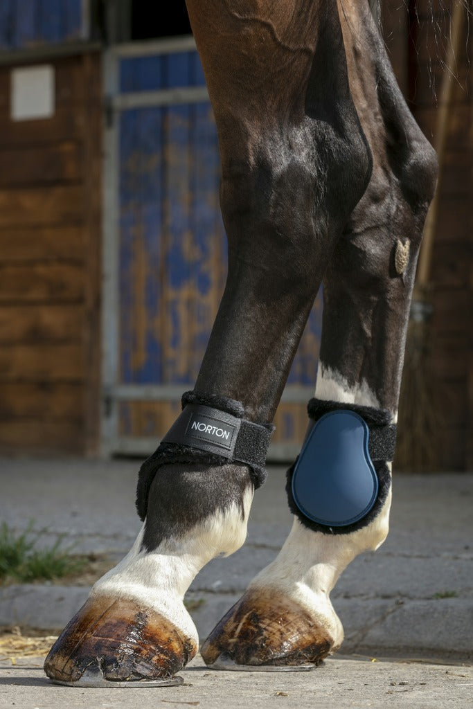 Norton Fleece Fetlock Boots #colour_navy-black