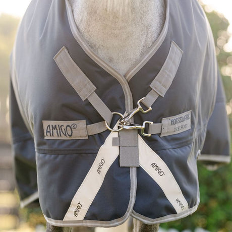 Horseware Ireland Amigo 1200D Pony 250g Turnout Rug  #colour_navy-titanium-grey-silver