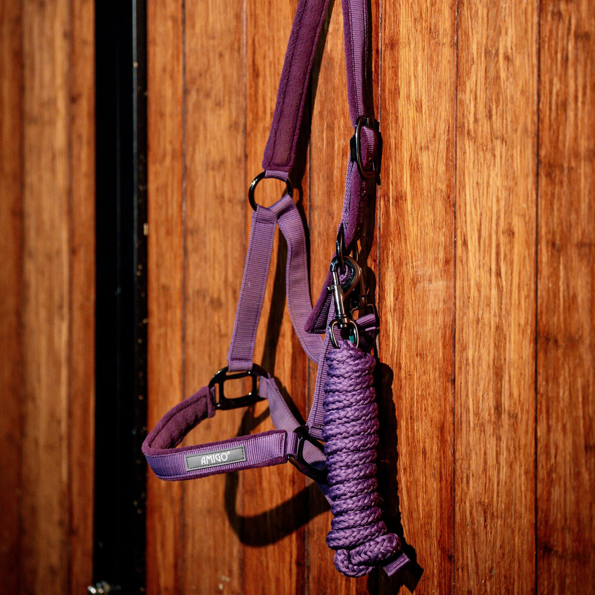 Horseware Ireland Amigo Headcollar & Leadrope Set #colour_winterberry