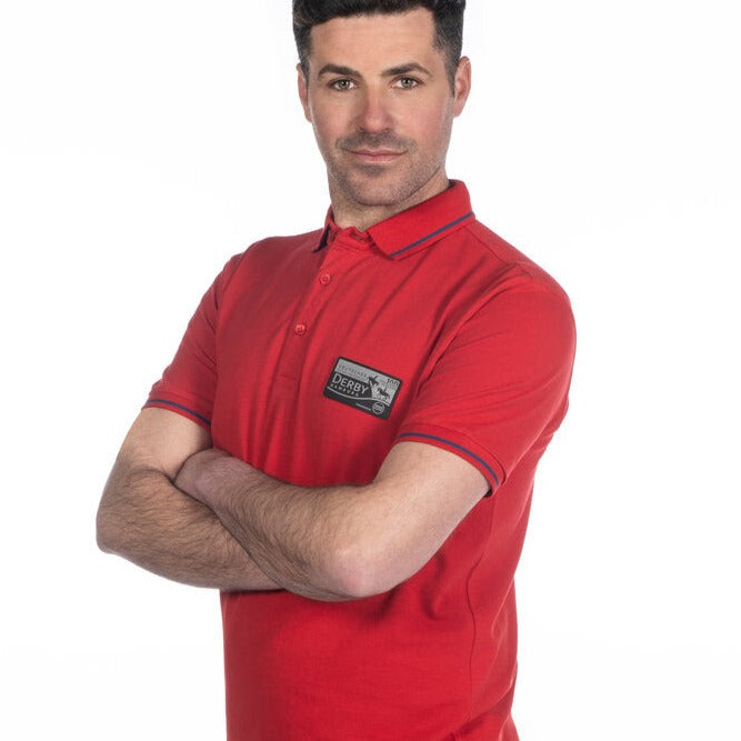 HKM Men's Polo Shirt -Derby #colour_red