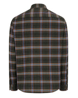 Hoggs of Fife Pitlessie Button Down Flannel Shirt #colour_thyme-cobblestone